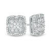 Thumbnail Image 1 of Previously Owned - 1/2 CT. T.W. Composite Diamond Cushion Frame Stud Earrings in 10K White Gold