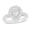 Thumbnail Image 1 of Previously Owned - 1-1/2 CT. T.W. Pear-Shaped Diamond Frame Vintage-Style Engagement Ring in 14K Two-Tone Gold