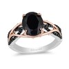 Thumbnail Image 1 of Previously Owned - Enchanted Disney Villains Maleficent Onyx and Black Diamond Ring in Sterling Silver and 10K Rose Gold