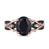 Thumbnail Image 3 of Previously Owned - Enchanted Disney Villains Maleficent Onyx and Black Diamond Ring in Sterling Silver and 10K Rose Gold