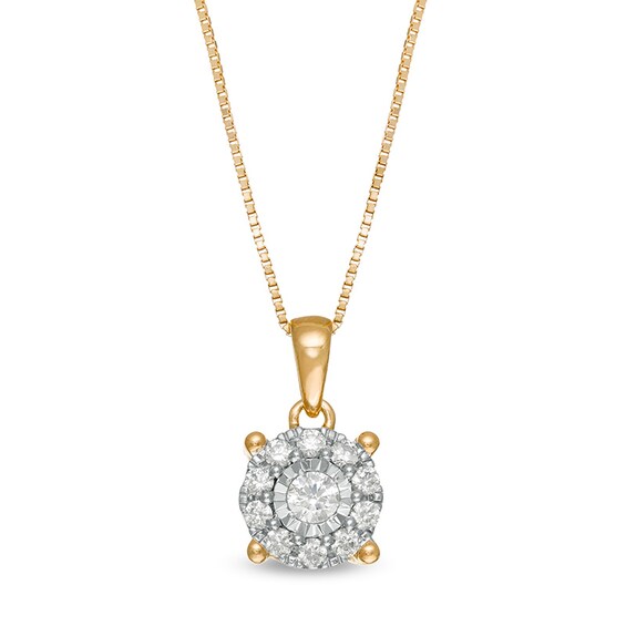 Previously Owned - 1/4 CT. T.w. Diamond Frame Pendant in 10K Gold