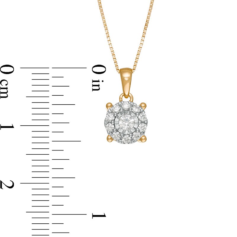 Main Image 3 of Previously Owned - 1/4 CT. T.W. Diamond Frame Pendant in 10K Gold
