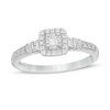 Thumbnail Image 1 of Previously Owned - 1/4 CT. T.W. Princess-Cut Diamond Frame Collar Promise Ring in 10K White Gold
