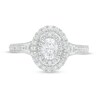 Thumbnail Image 4 of Previously Owned - Vera Wang Love Collection 3/4 CT. T.W. Diamond Double Oval Frame Engagement Ring in 14K White Gold