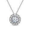 Thumbnail Image 1 of Previously Owned - 3/4 CT. T.W. Diamond Frame Pendant in 10K White Gold