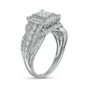 Thumbnail Image 3 of Previously Owned - 1/2 CT. T.W. Composite Princess-Cut Diamond Frame Vintage-Style Engagement Ring in 10K White Gold