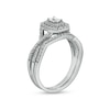 Thumbnail Image 3 of Previously Owned - 5/8 CT. T.W. Emerald-Cut Diamond Frame Bridal Set in 10K White Gold (I/I1)