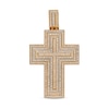 Thumbnail Image 1 of Previously Owned - Men's 1-1/4 CT. T.W. Diamond Four-Tier Bold Cross Necklace Charm in 10K Gold