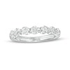 Thumbnail Image 1 of Previously Owned - 1 CT. T.W. Diamond Seven Stone Scallop Edge Anniversary Band in 14K White Gold
