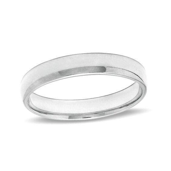 Previously Owned - 4.0mm Low Dome Comfort-Fit Wedding Band in 10K White Gold