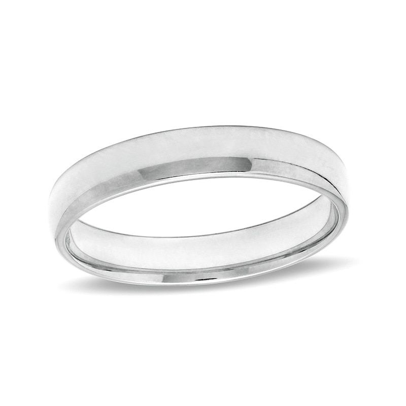 Main Image 1 of Previously Owned - 4.0mm Low Dome Comfort-Fit Wedding Band in 10K White Gold
