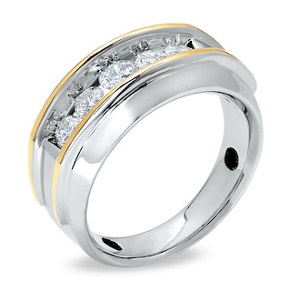 Previously Owned - Men's 1 CT. T.W. Diamond Artisan Ring in 10K Two ...