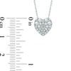Thumbnail Image 2 of Previously Owned - 1/2 CT. T.W. Composite Diamond Heart-Shaped Pendant in 10K White Gold