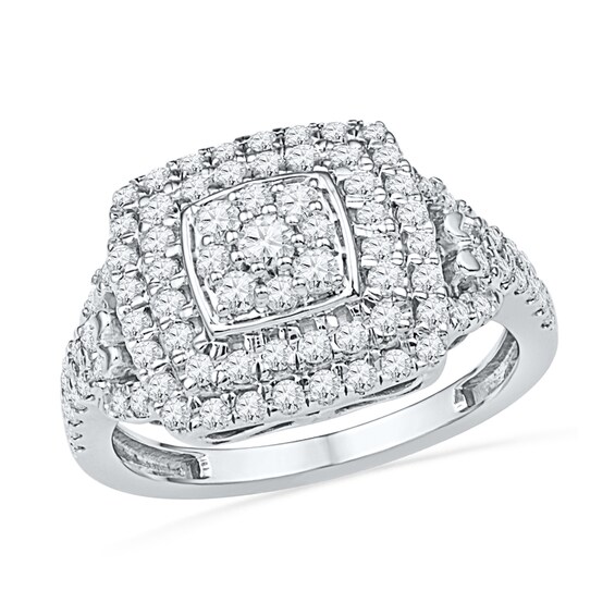 Previously Owned - 5/8 CT. T.w. Princess-Shaped Multi-Diamond Ring in 10K White Gold