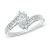 Thumbnail Image 1 of Previously Owned - 1/3 CT. T.W. Marquise Diamond Frame Bypass Engagement Ring in 10K White Gold