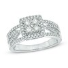 Thumbnail Image 1 of Previously Owned - 3/4 CT. T.W. Princess-Shaped Multi-Diamond Frame Engagement Ring in 10K White Gold
