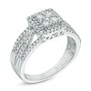 Thumbnail Image 2 of Previously Owned - 3/4 CT. T.W. Princess-Shaped Multi-Diamond Frame Engagement Ring in 10K White Gold