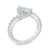 Thumbnail Image 2 of Previously Owned - 1 CT. T.W. Two-Stone Diamond Bypass Anniversary Band in 14K White Gold