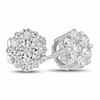 Thumbnail Image 1 of Previously Owned - 3/4 CT. T.W. Diamond Composite Stud Earrings in 14K White Gold