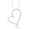 Thumbnail Image 1 of Previously Owned - 1/6 CT. T.W. Diamond Heart Pendant in 10K White Gold