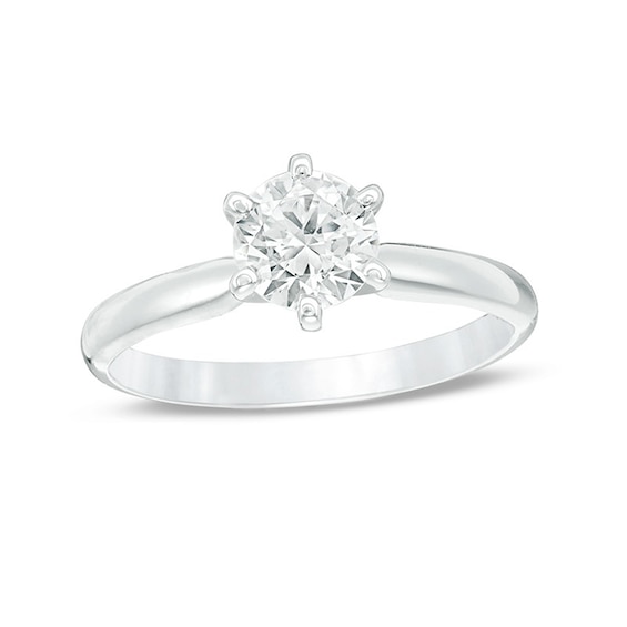 Previously Owned - 1 CT. Diamond Solitaire Engagement Ring in 14K White Gold (I/I2)