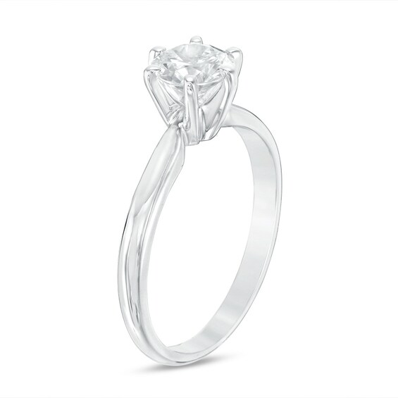 Previously Owned - 1 CT. Diamond Solitaire Engagement Ring in 14K White Gold (I/I2)