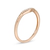 Thumbnail Image 2 of Previously Owned - Diamond Accent Vintage-Style Contour Anniversary Band in 10K Rose Gold
