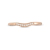 Thumbnail Image 4 of Previously Owned - Diamond Accent Vintage-Style Contour Anniversary Band in 10K Rose Gold