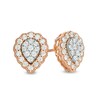 Thumbnail Image 1 of Previously Owned - 1/2 CT. T.W. Composite Diamond Pear-Shaped Frame Vintage-Style Stud Earrings in 10K Two-Tone Gold