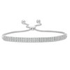 Thumbnail Image 1 of Previously Owned - 1 CT. T.W. Diamond Three Row Bolo Bracelet in 10K White Gold - 9.5"