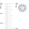 Thumbnail Image 2 of Previously Owned - 1/2 CT. T.W. Diamond Flower Frame Stud Earrings in 10K White Gold