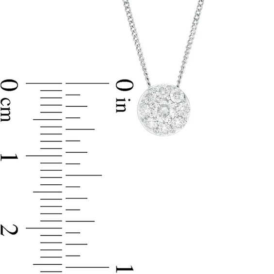 Previously Owned - 1/2 CT. T.w. Diamond Frame Pendant in 14K White Gold
