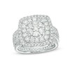 Thumbnail Image 1 of Previously Owned - 2 CT. T.W. Diamond Double Cushion Frame Bridal Set in 10K White Gold