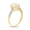 Thumbnail Image 2 of Previously Owned - Oval Opal and 1/10 CT. T.W. Diamond Engagement Ring in 14K Gold