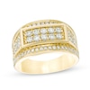 Thumbnail Image 1 of Previously Owned - Men's 1-1/2 CT. T.W. Composite Diamond Rectangle Top Ring in 10K Gold