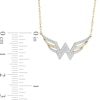 Thumbnail Image 3 of Previously Owned - Wonder Woman™ Collection 1/8 CT. T.W. Diamond Symbol Necklace in 10K Gold