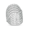 Thumbnail Image 1 of Previously Owned - 4 CT. T.W. Diamond Multi-Row Bypass Ring in 10K White Gold