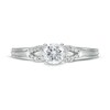 Thumbnail Image 4 of Previously Owned - 1/2 CT. TW. Diamond Open Loop Shank Engagement Ring in 14K White Gold (I/I2)