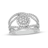 Thumbnail Image 1 of Previously Owned - 1 CT. T.W. Multi-Diamond Crossover Ring in 10K White Gold