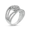 Thumbnail Image 3 of Previously Owned - 1 CT. T.W. Multi-Diamond Crossover Ring in 10K White Gold