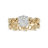 Thumbnail Image 4 of Previously Owned - 1/3 CT. T.W. Diamond Frame Vintage-Style Vine Bridal Set in 10K Gold