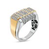 Thumbnail Image 3 of Previously Owned - 1 CT. T.W. Diamond Vertical Multi-Row Rectangle-Top Ring in 10K Two-Tone Gold