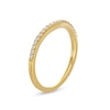 Thumbnail Image 3 of Previously Owned - 1/8 CT. T.W. Diamond Contour Wedding Band in 14K Gold
