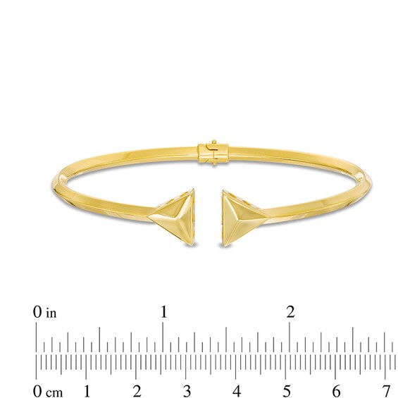 Previously Owned - Etched Arrow Triangular Geometric Cuff in 10K Gold