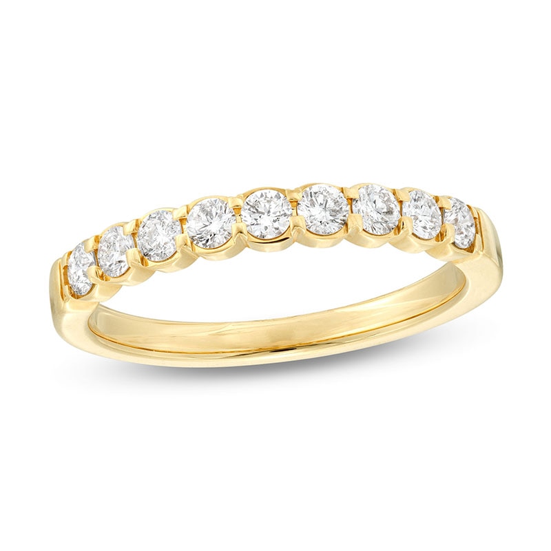 Main Image 1 of Previously Owned - 1/2 CT. T.W. Diamond Nine Stone Anniversary Band in 14K Gold