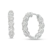 Thumbnail Image 1 of Previously Owned - 1 CT. T.W. Multi-Diamond Inside-Out Hoop Earrings in 10K White Gold