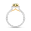 Thumbnail Image 3 of Previously Owned - Enchanted Disney Tiana Green Quartz and 1/3 CT. T.W. Diamond Claw Prong Ring in 14K Two-Tone Gold