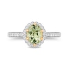 Thumbnail Image 4 of Previously Owned - Enchanted Disney Tiana Green Quartz and 1/3 CT. T.W. Diamond Claw Prong Ring in 14K Two-Tone Gold