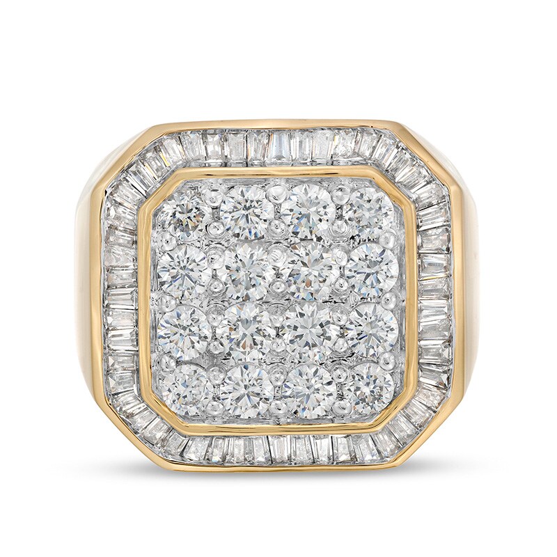 Main Image 1 of Previously Owned - 3 CT. T.W. Multi-Diamond Octagonal Frame Ring in 10K Gold