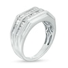 Thumbnail Image 3 of Previously Owned - 1 CT. T.W. Baguette and Round Diamond Double Row Wedding Band in 10K White Gold